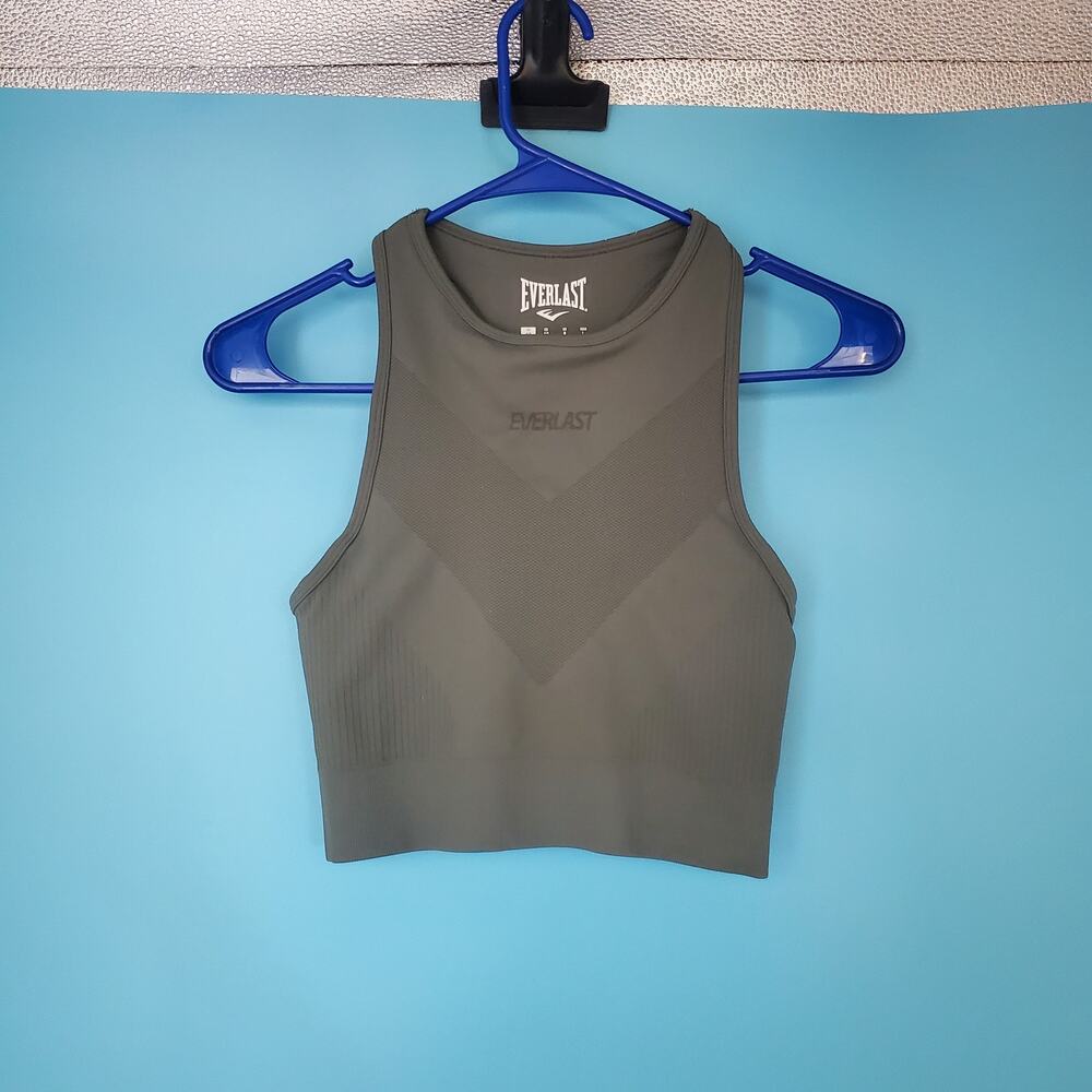 Everlast Cropped Top Size 8 Olive Green